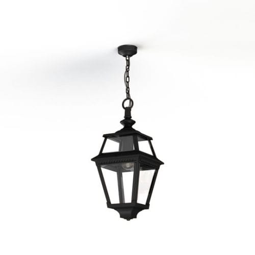 Pendant lamp - Place des Vosges 2 - Roger Pradier - aluminum / glass / traditional