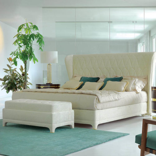 Contemporary bed bench - CHANEL - ZANABONI - leather / fabric / home