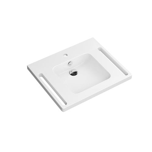 Integrated washbasin - 950.11.141 - HEWI Heinrich Wilke - composite / with shelf / rectangular