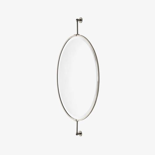 Wall-mounted bathroom mirror - CRMR51 - Waterworks - traditional / oval / brass