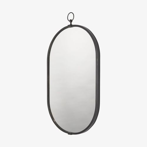 Wall-mounted bathroom mirror - COMR01 - Waterworks - contemporary / oval / brass