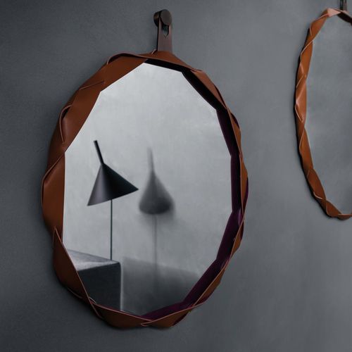 Wall-mounted mirror - RAPERONZOLO - Zanotta - contemporary / round / metal