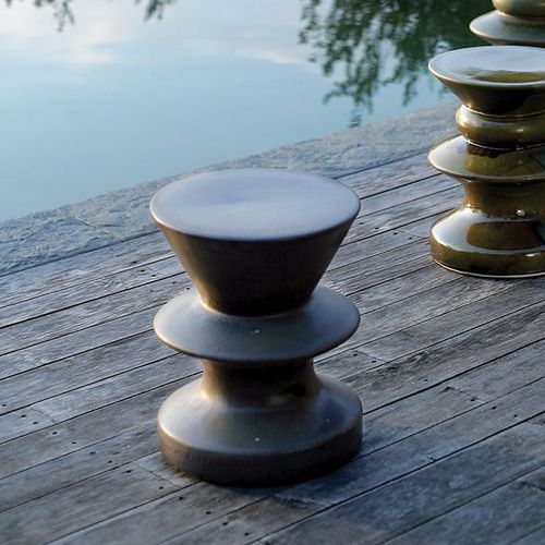 Original design side table - ZEUS - Zanotta - porcelain stoneware