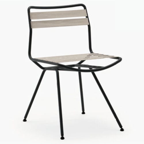 Outdoor chair - DAN 2073 - Zanotta - contemporary / polyester / painted steel base