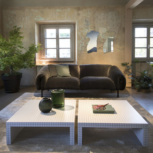 Contemporary coffee table - QUADERNA 656 - Zanotta - laminate / laminate base / square