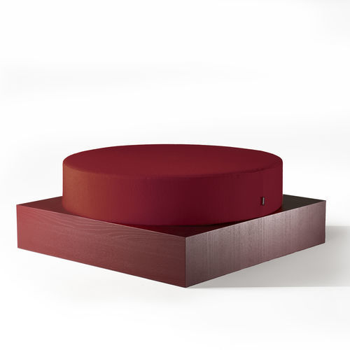 Contemporary pouf - ZYMMO - Zanotta - fabric / lacquered MDF / square
