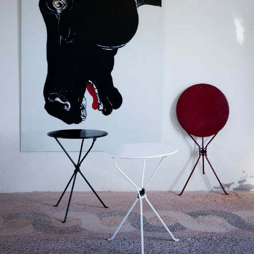 Contemporary side table - CUMANO - Zanotta - steel / ABS / steel base