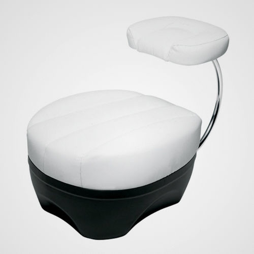 Contemporary stool - PRIMATE - Zanotta - leather / stainless steel base / polystyrene base