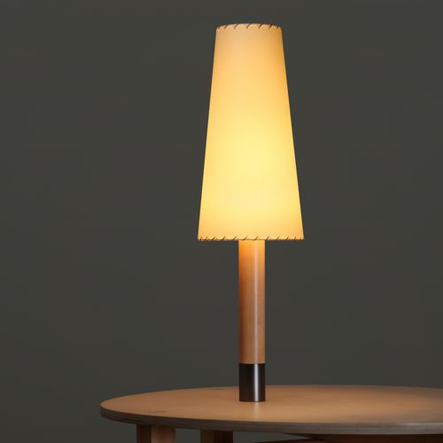 Table lamp - BÁSICA  - Santa & Cole - portable / bronze / nickel