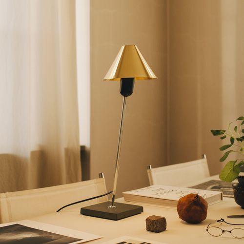 Desk lamp - GIRA  - Santa & Cole - brass / chromed metal / anodized aluminum