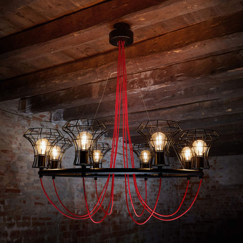 Contemporary chandelier - QUEEN CAGE - ZAVA SRL - iron
