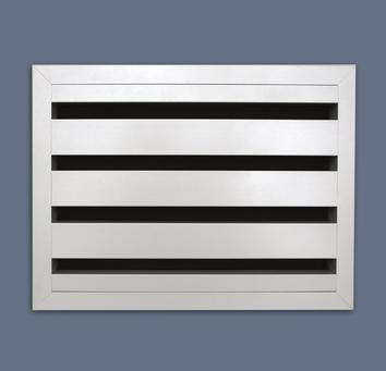 Acoustic transfer grill - 468AK/2 - RENSON - door / aluminium