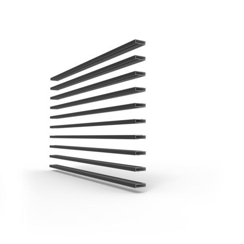 Aluminum solar shading - LINIUS® L.066P - RENSON - for facade / vertical / louvered