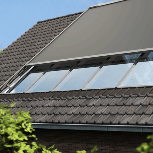 Aluminum solar shading - TOPFIX LARGE - RENSON - cast aluminum / acrylic / made from recycled materials
