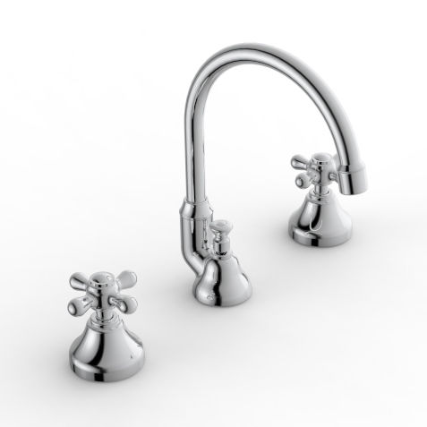 Double-handle washbasin mixer tap - 2002 BLX-020 - ZAZZERI - countertop / chromed metal / bathroom