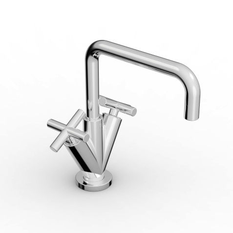 Double-handle washbasin mixer tap - 4701 RLX-030 - ZAZZERI - countertop / chromed metal / bathroom