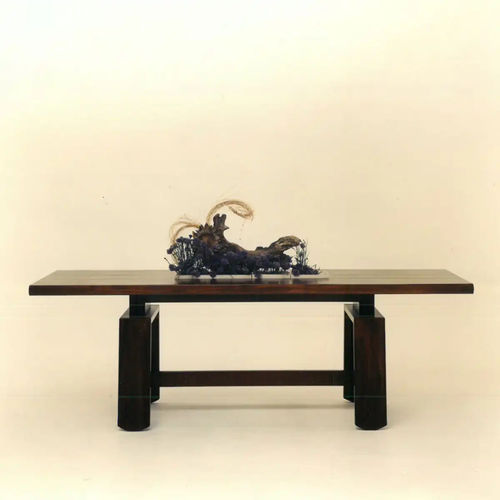 Contemporary dining table - PRANZO 611.1 - Bernini Gallery - walnut / wooden base / rectangular
