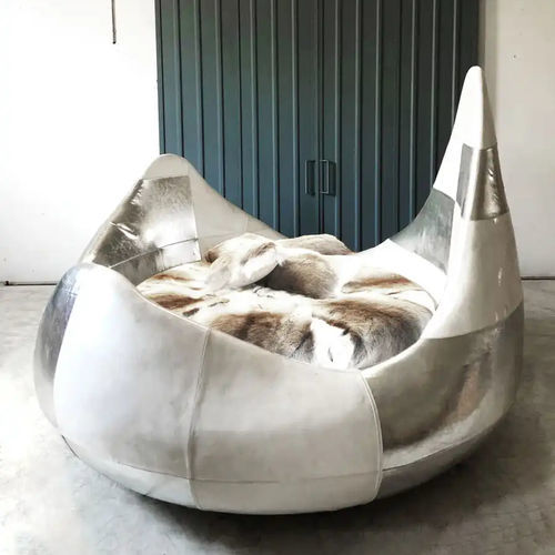 Round bed - DROP - Bernini Gallery - double / original design / upholstered