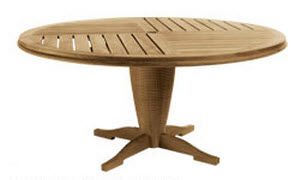 Contemporary table - GAUGUIN - SUTHERLAND - teak / round / garden