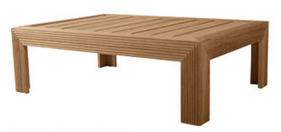 Contemporary coffee table - REEDED - SUTHERLAND - teak / rectangular / home