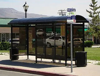 Polycarbonate bus shelter - Polimer Tecnic - PMMA / LED