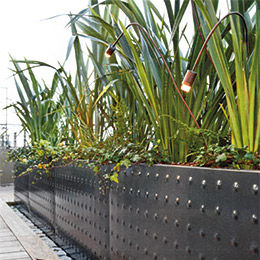 Garden bollard light - SAMI  - BEL-LIGHTING / TERZO-LIGHT - contemporary / copper / LED