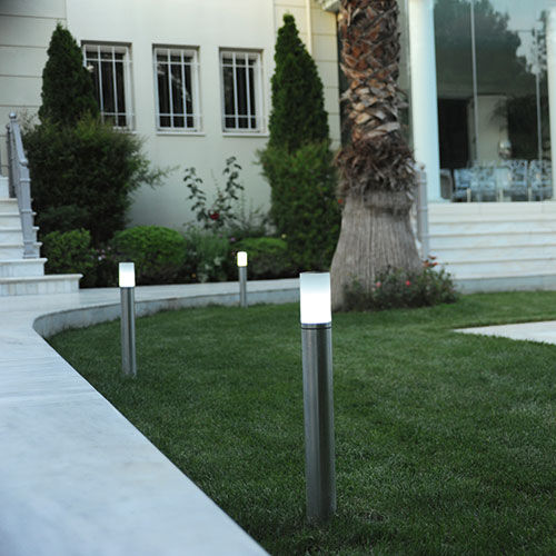 Garden bollard light - SERKO FL - BEL-LIGHTING / TERZO-LIGHT - contemporary / aluminum / glass