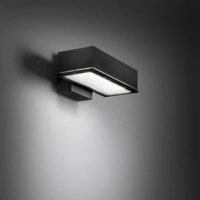 Contemporary wall light - SQUADRA D - BEL-LIGHTING / TERZO-LIGHT - outdoor / aluminum / glass