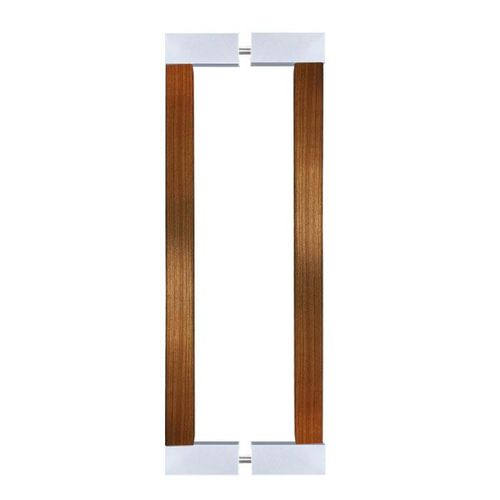 Glass door pull handle - 57.50111. - Fonsegrive - chrome-plated brass / American walnut / ash