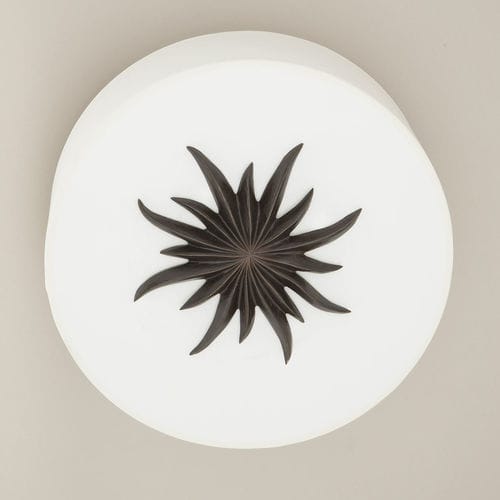 Traditional ceiling light - ROSA - Objet Insolite - round / bronze / fabric