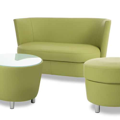 Contemporary sofa - JAZZ - Neology - fabric / leather / high back