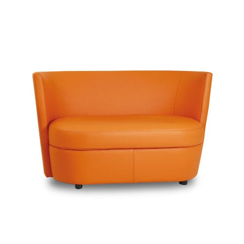 Contemporary sofa - DISCO - Neology - fabric / leather / high back
