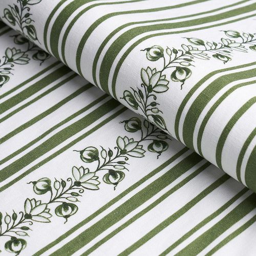 Upholstery fabric - DELFT - F. SCHUMACHER & CO. - for curtain / striped / floral pattern