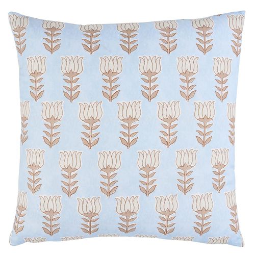 Cotton pillow - JACARANDA : MIA TULIP - F. SCHUMACHER & CO. - feather / square / home