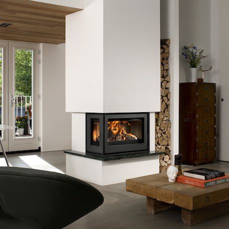 Wood-burning fireplace - UNILUX-6 265  - Bellfires - built-in / corner / 3-sided