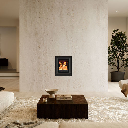 Wood-burning fireplace insert - CUATRO-7 50 - Barbas - metal / natural convection / contemporary