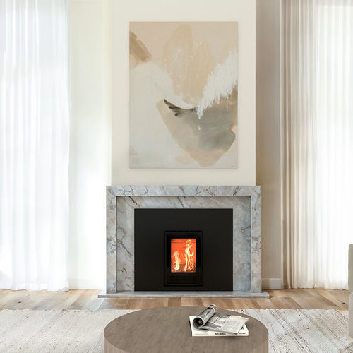 Wood-burning fireplace insert - Cuatro-7 compact 45 - Barbas - metal / natural convection / contemporary