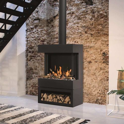 3-sided fireplace insert - BOX GAS PANORAMA 73-52 - Barbas - gas / propane / natural gas