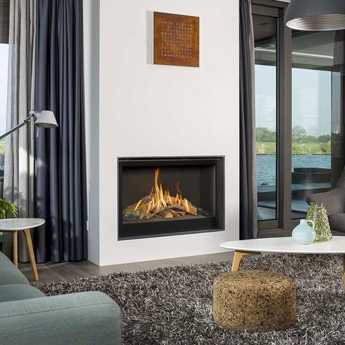 Gas fireplace insert - SMART BELL 90-70 - Barbas - wood-burning / natural gas / metal