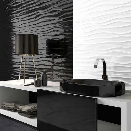 Porcelain stoneware tile - MILLENIUM - KERABEN - polished / high-gloss / 3D