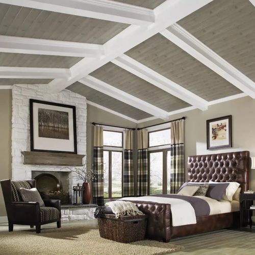 MDF suspended ceiling - WOODHAVEN™ PLANKS WEATHERED - Armstrong ceilings - USA - strip / for dining rooms / for bedrooms