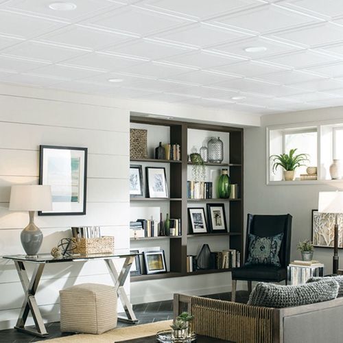 Mineral fiber suspended ceiling - LEDGES® - Armstrong ceilings - USA - panel / for soffit / indoor