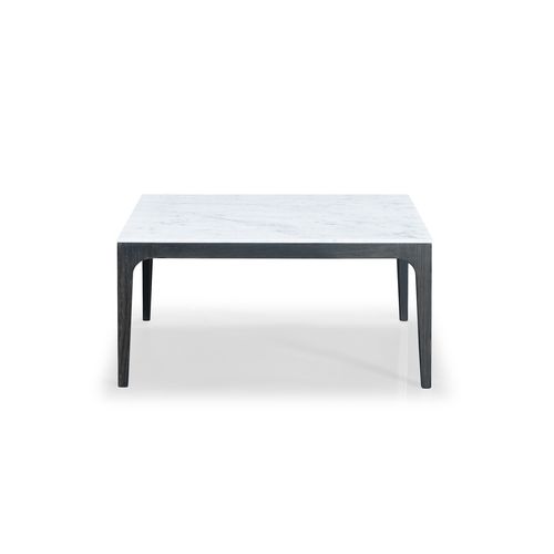 Contemporary coffee table - ARIA L - Rapsel International Srl - walnut / marble / solid wood base