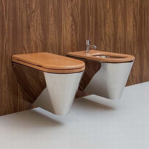 Wall-hung toilet - JOHN - Rapsel International Srl - stainless steel / modern