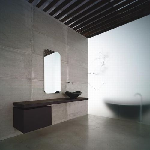 Wall-hung washbasin cabinet - MELTING CHIC LINE - Rapsel International Srl - wooden / contemporary / with mirror