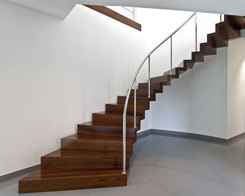 Helical Staircase - Zigzag Modern - Siller Stairs - Wooden Step 