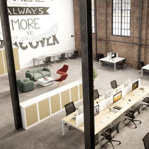 Workstation desk - ASTROLITE  - Buronomic - free-standing / multiplace / contemporary