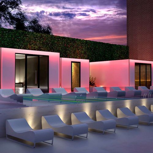 Above-ground hot tub - YouCube - Myrtha Pools - rectangular / multiplace / outdoor