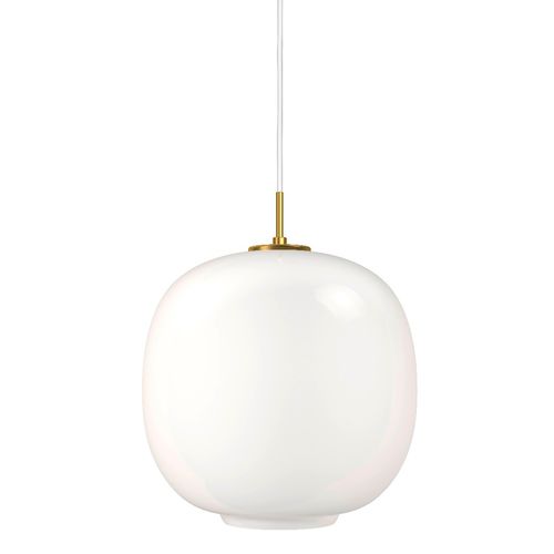 Pendant lamp - VL45 RADIOHUS 370 - Louis Poulsen - brushed brass / blown glass / contemporary