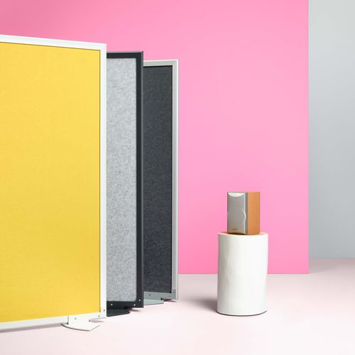 Free-standing acoustic panel - 300 /FA - PLANNING SISPLAMO - mobile / polyester fiber / rectangular